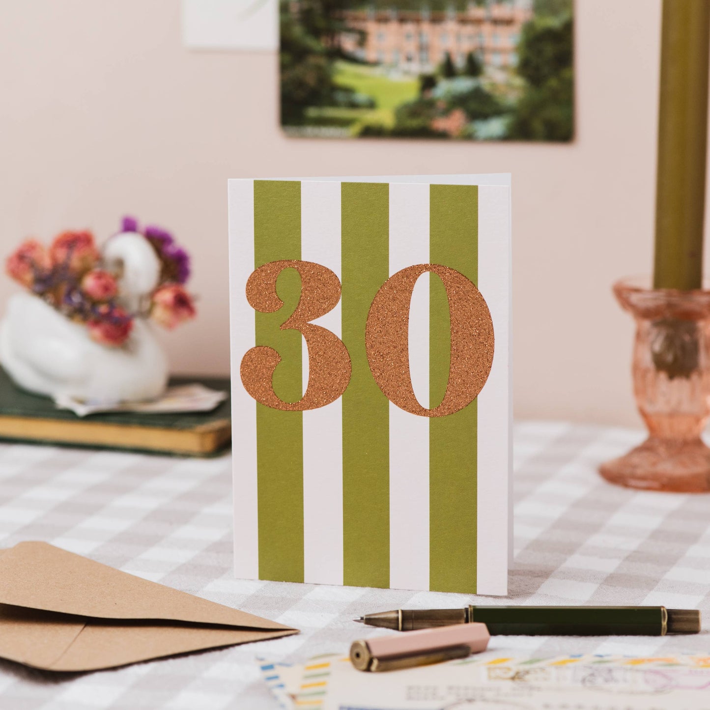 Age 30 Glitter 30th Birthday Card: Naked