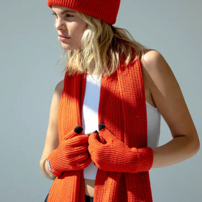 Arctic Fox Recycled Bottle Gloves - Sunkissed Coral