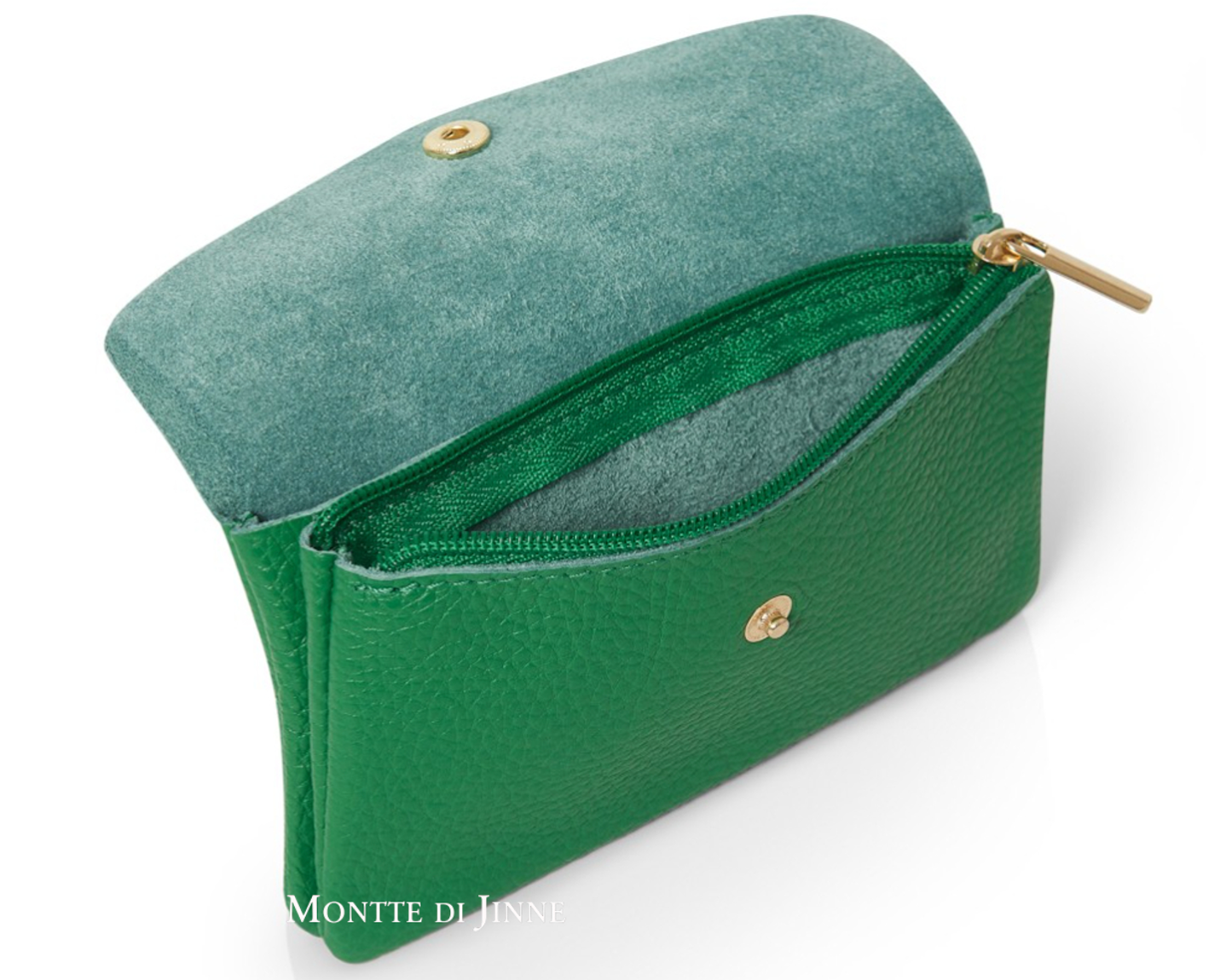 Genuine Leather Coin Purse And Card Holder-Medium: Silver