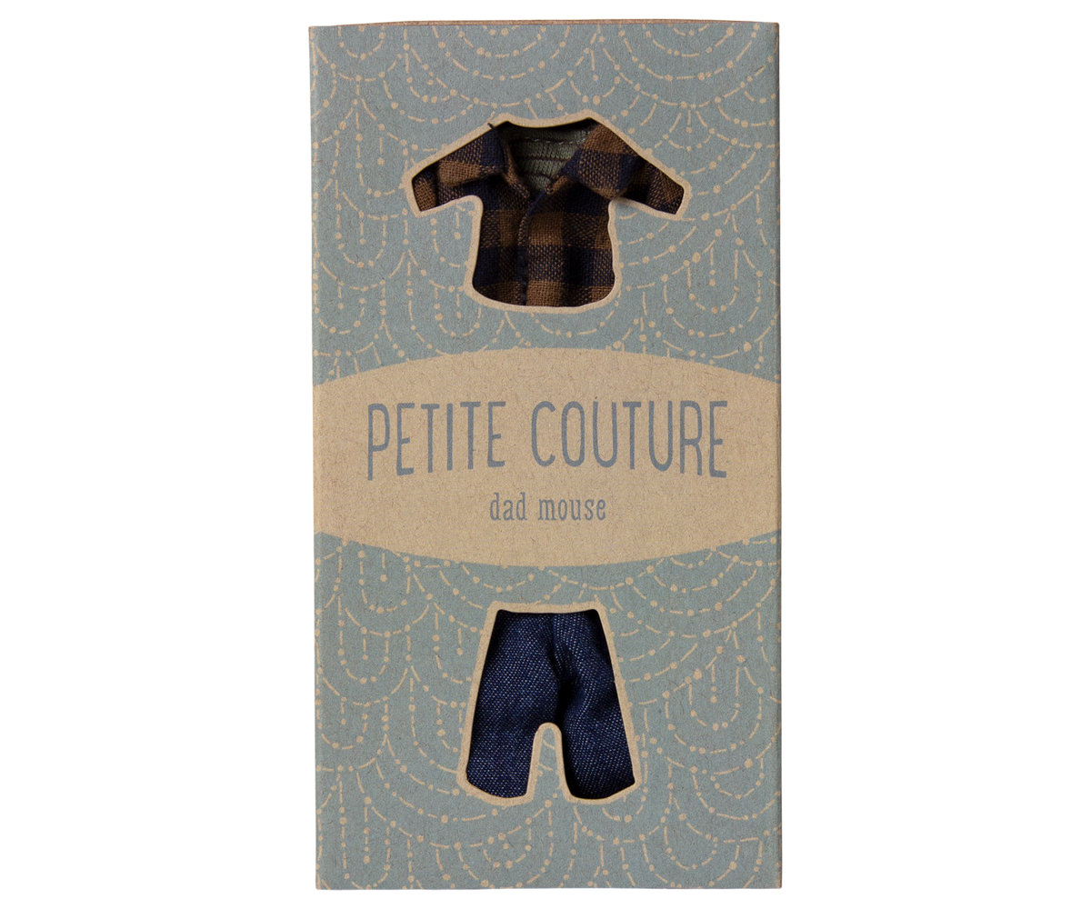 Brown Checked Shirt and Pants - Dad Mouse