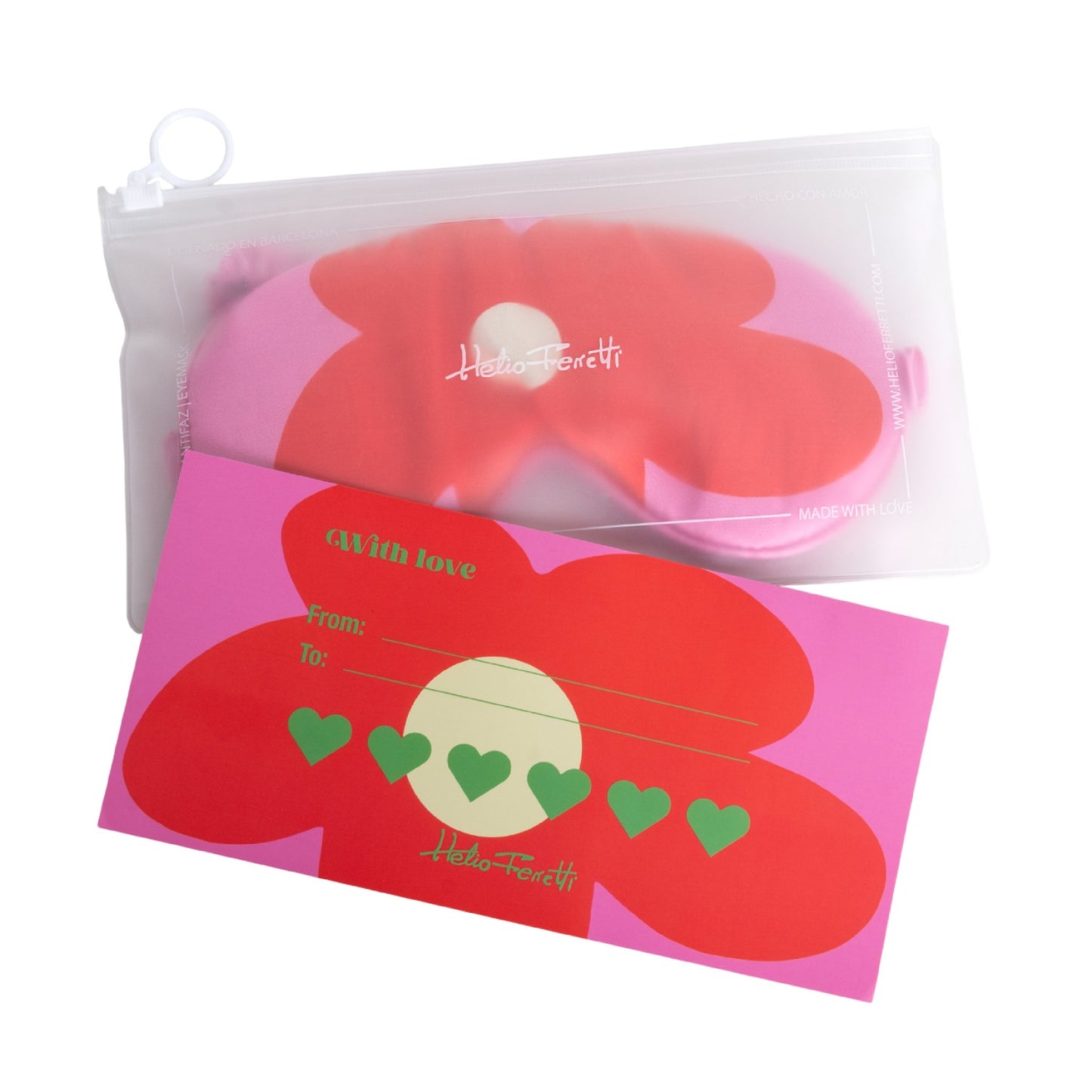 Eye Mask - Pink Flower
