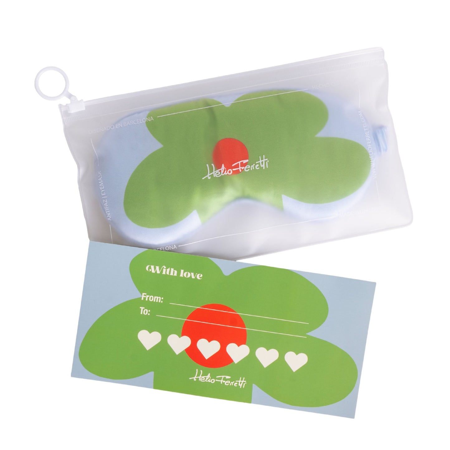 Eye Mask - Green Flower