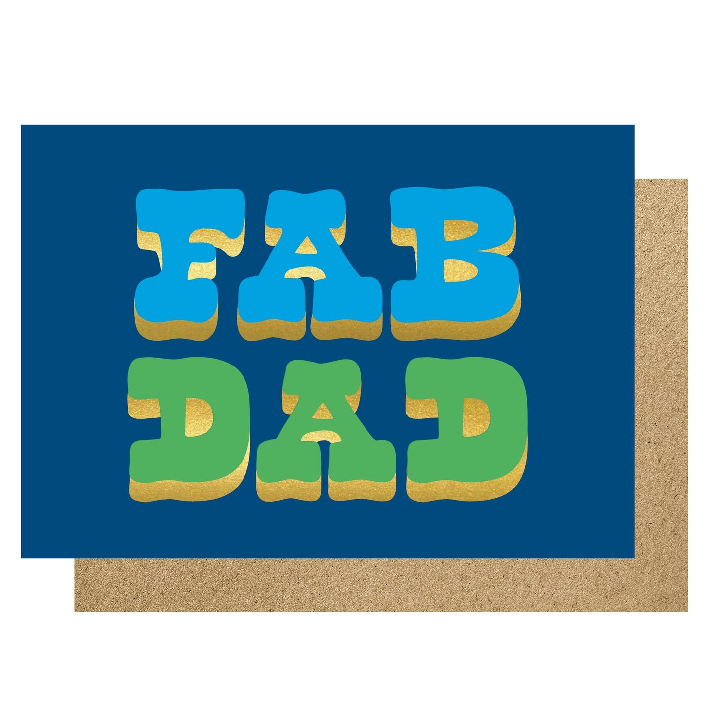 Fab Dad gold foil card