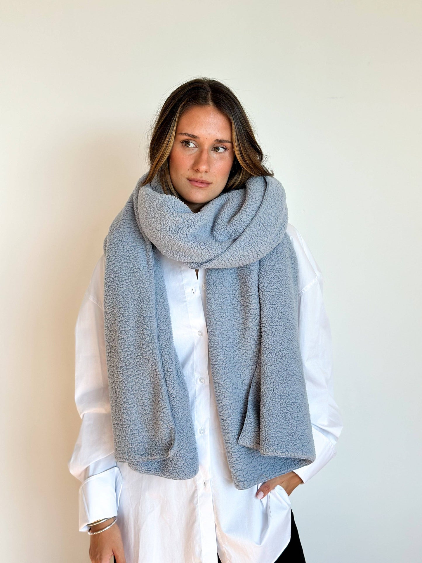 Large Sherpa Scarf Hotza - Dusky Blue