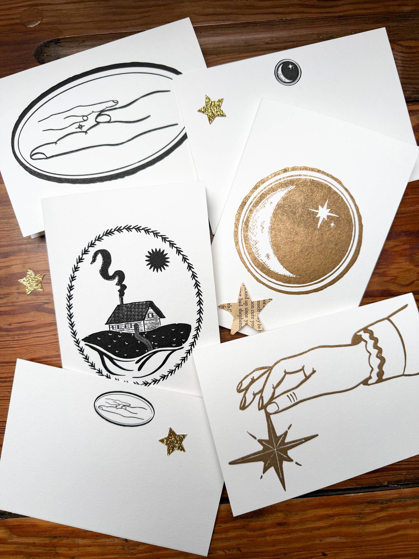 Home letterpress greeting card - folk magic