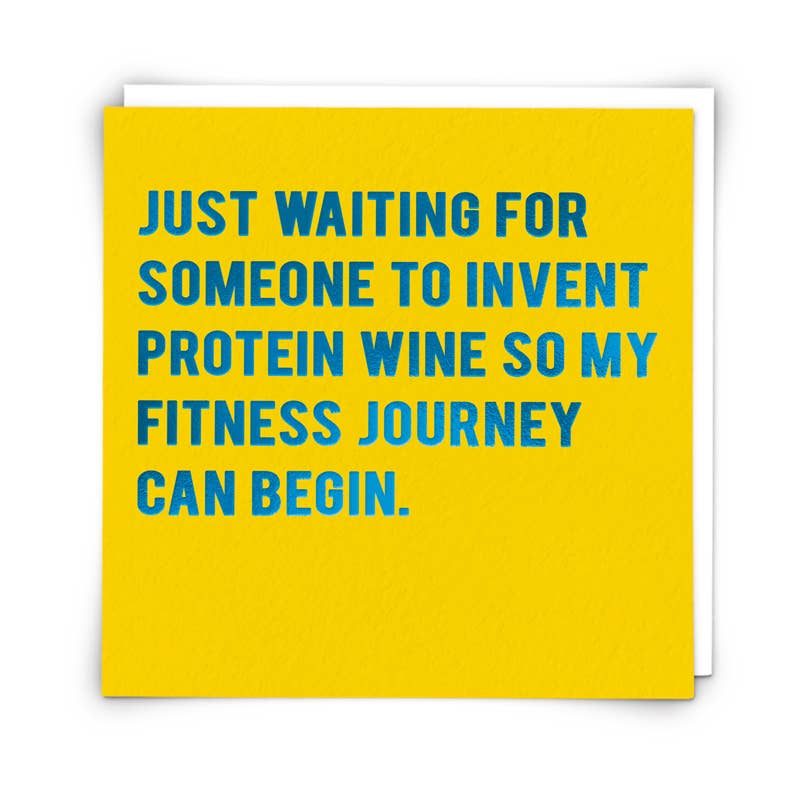 Protein Wine Greetings Card