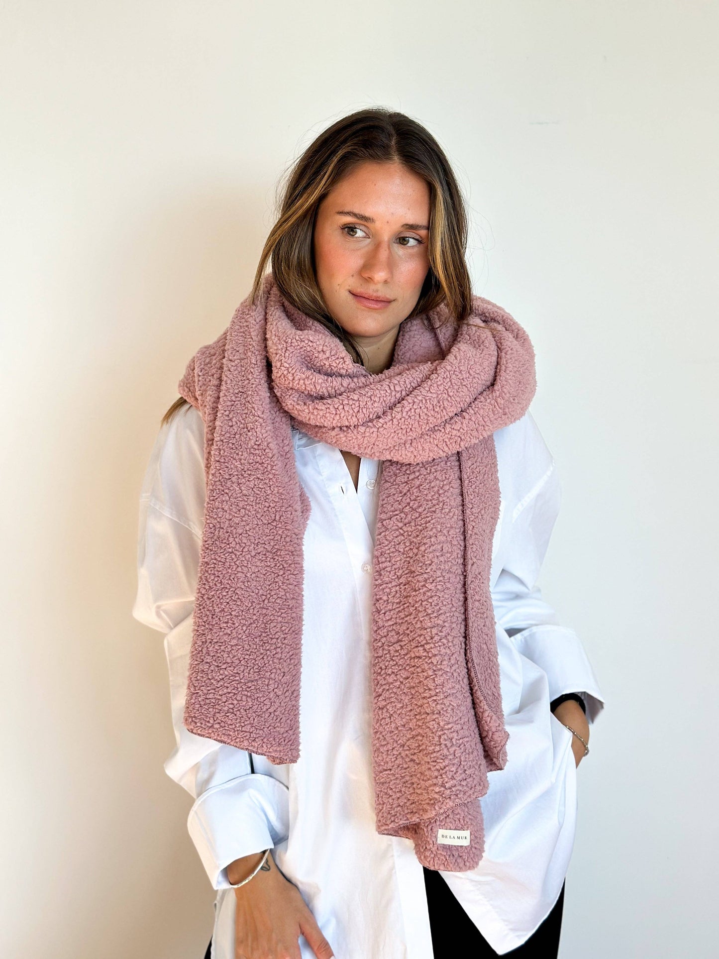 Large Sherpa Scarf Kalt - Dusky Pink