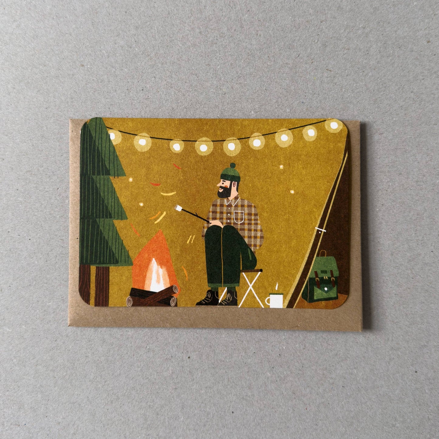 Camping Greetings - Yellow Tent