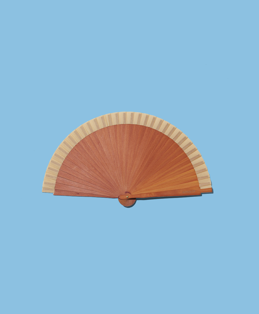 WOOD BEIGE Fan - 21 cm - Beige