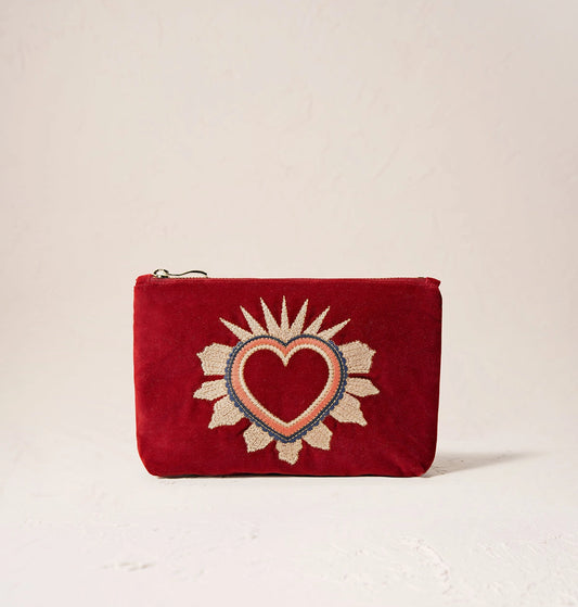 Sacred Heart Mini Pouch - Rouge Velvet