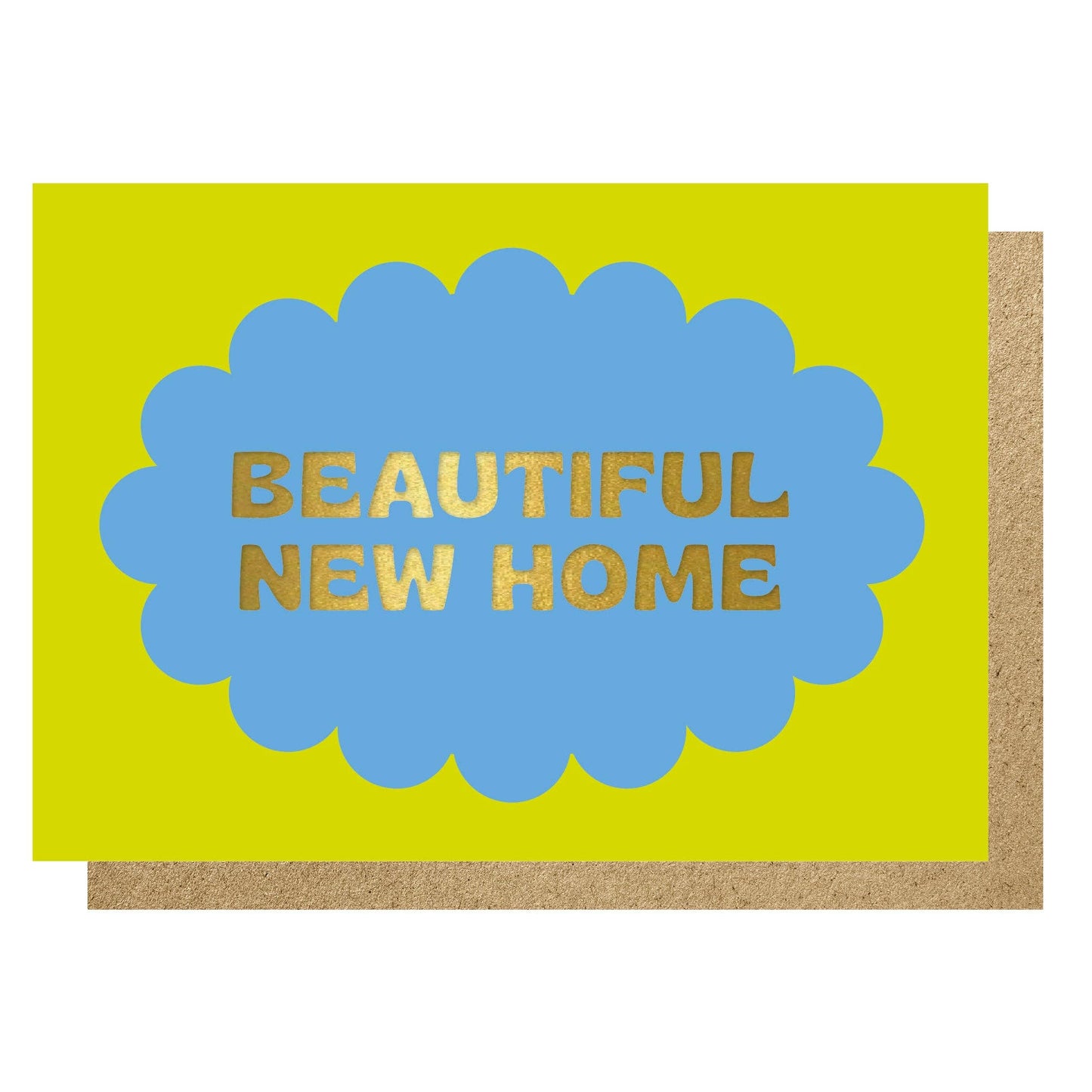 Beautiful New Home oval scallop card