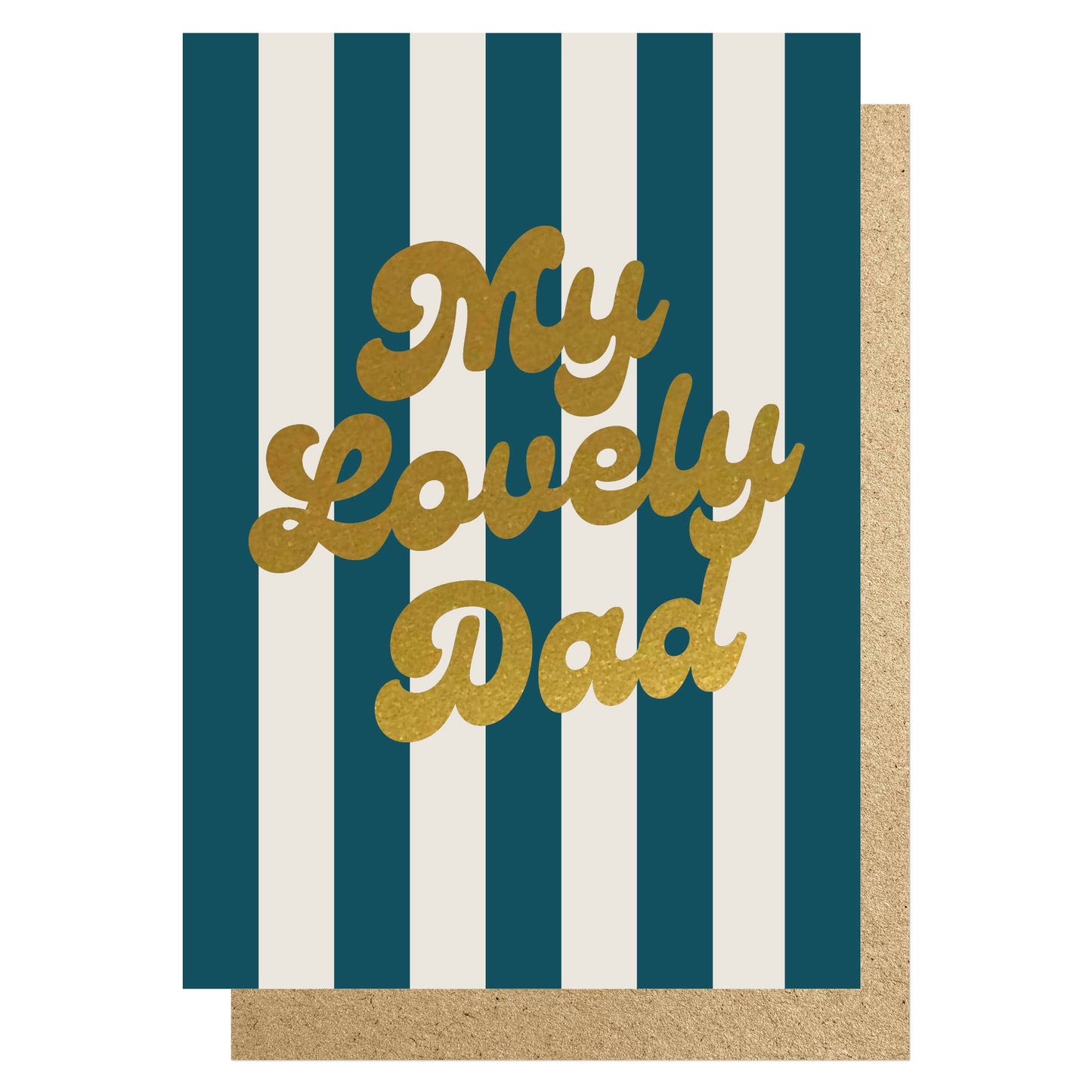 My Lovely Dad blue stripe foil card