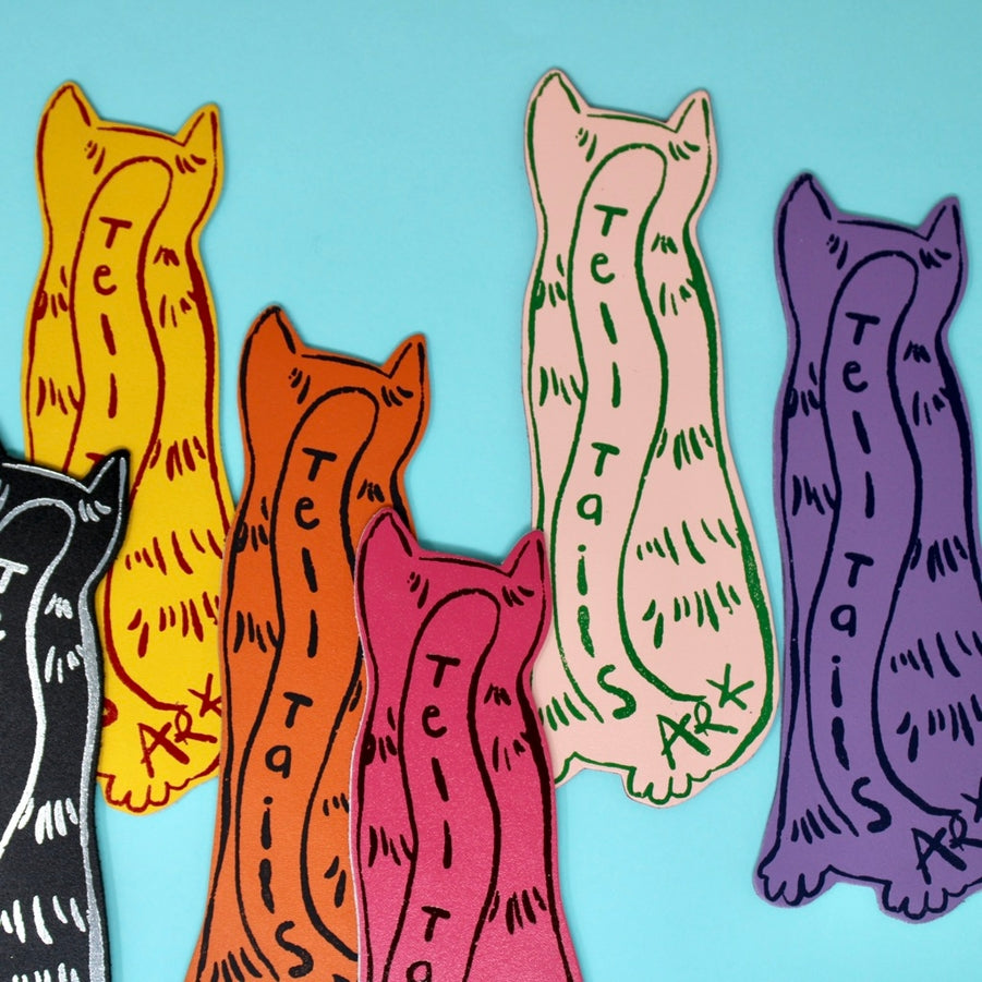 Cat Tails Bookmark - Black