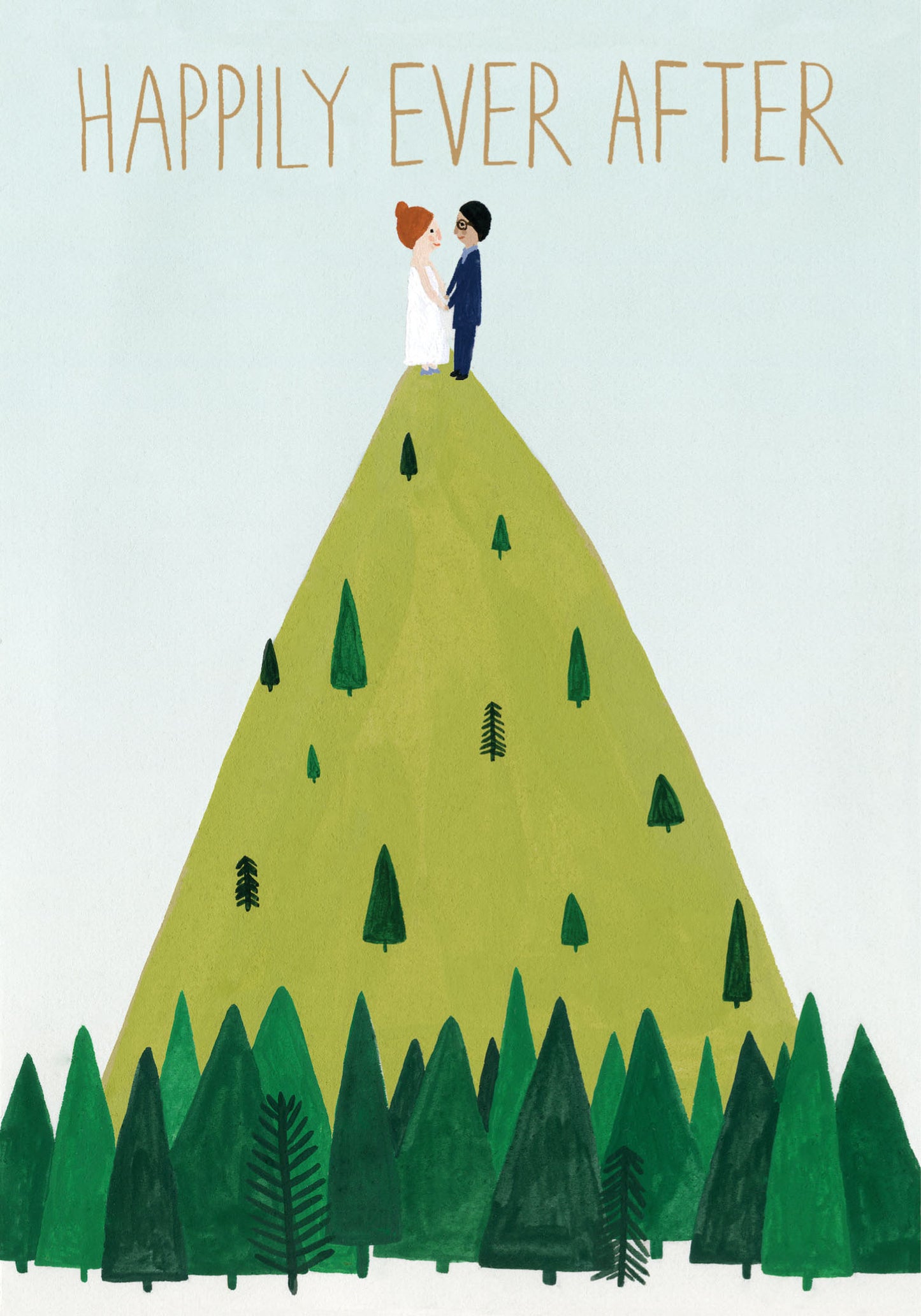 Hilltop Wedding Card Petite