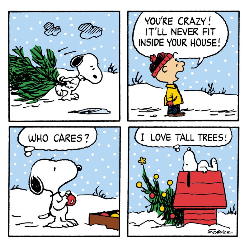 Snoopy Christmas Square X-mas Tree