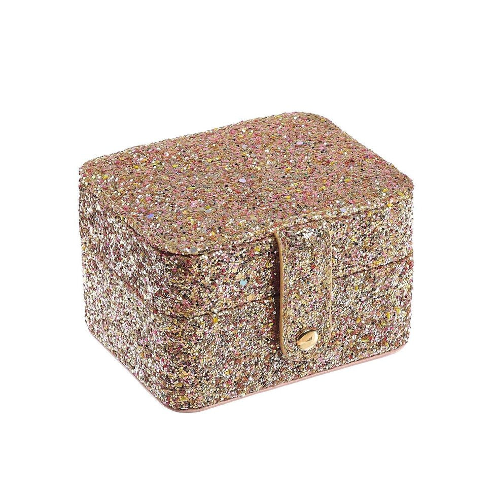 Confetti Glitter Jewellery Box - Gold