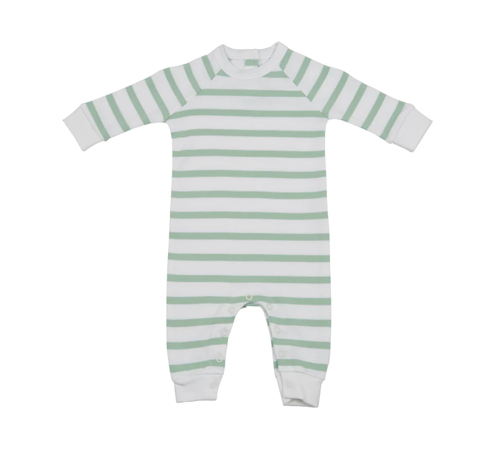 All-in-One Seafoam & White Striped All-in-One 3-6 months