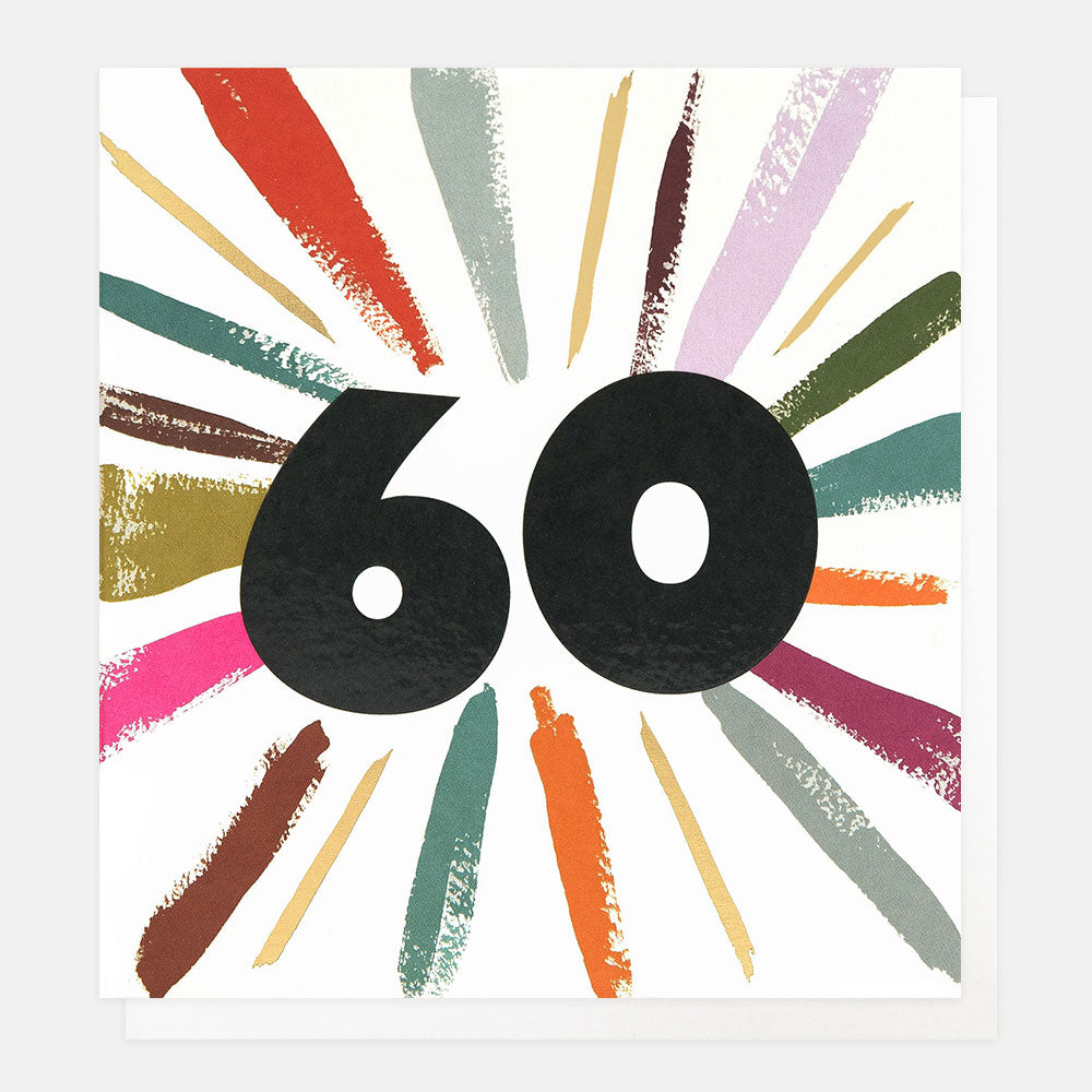 Colour Burst 60th Birthday Card