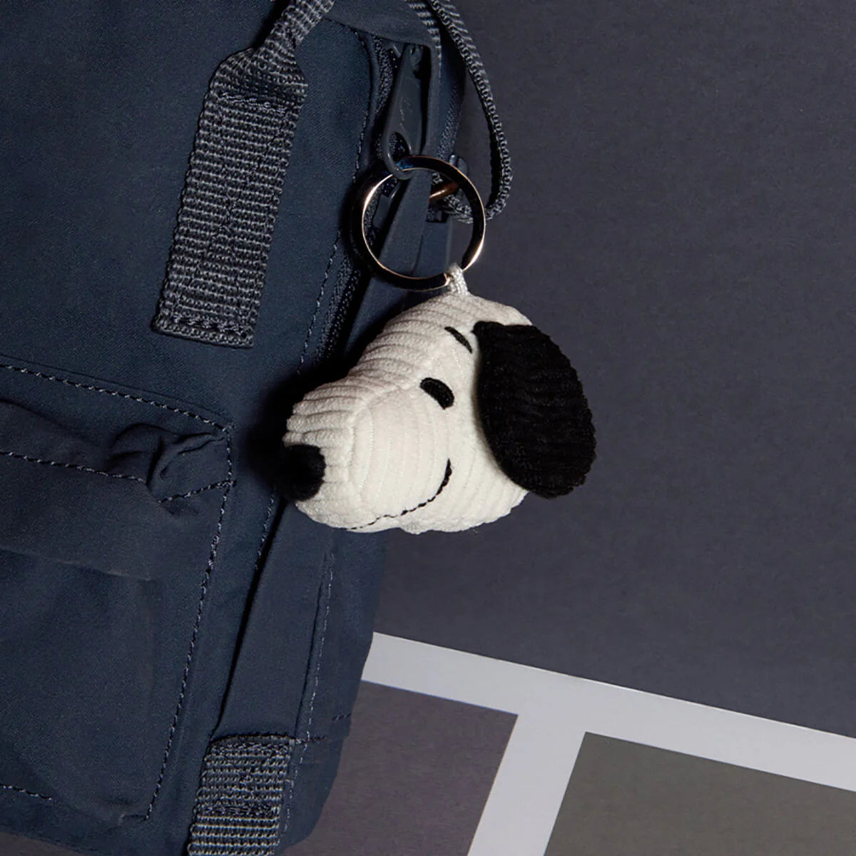 Snoopy Head Corduroy Keyring