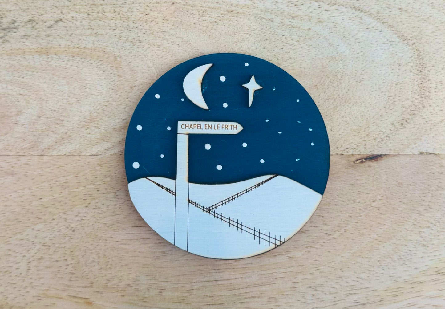 Night Sky Large Signpost Magnet - Chapel en le Frith