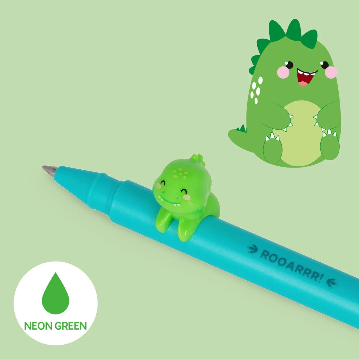 Legami Gel Pen With Dino Decoration - Lovely Friends