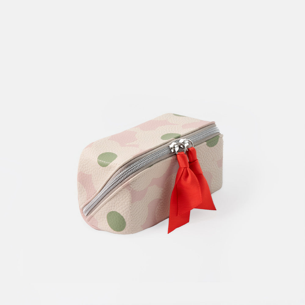 Pink Flowers Mini Flat Lay Cosmetic Bag