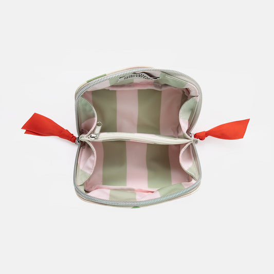 Pink Flowers Mini Flat Lay Cosmetic Bag