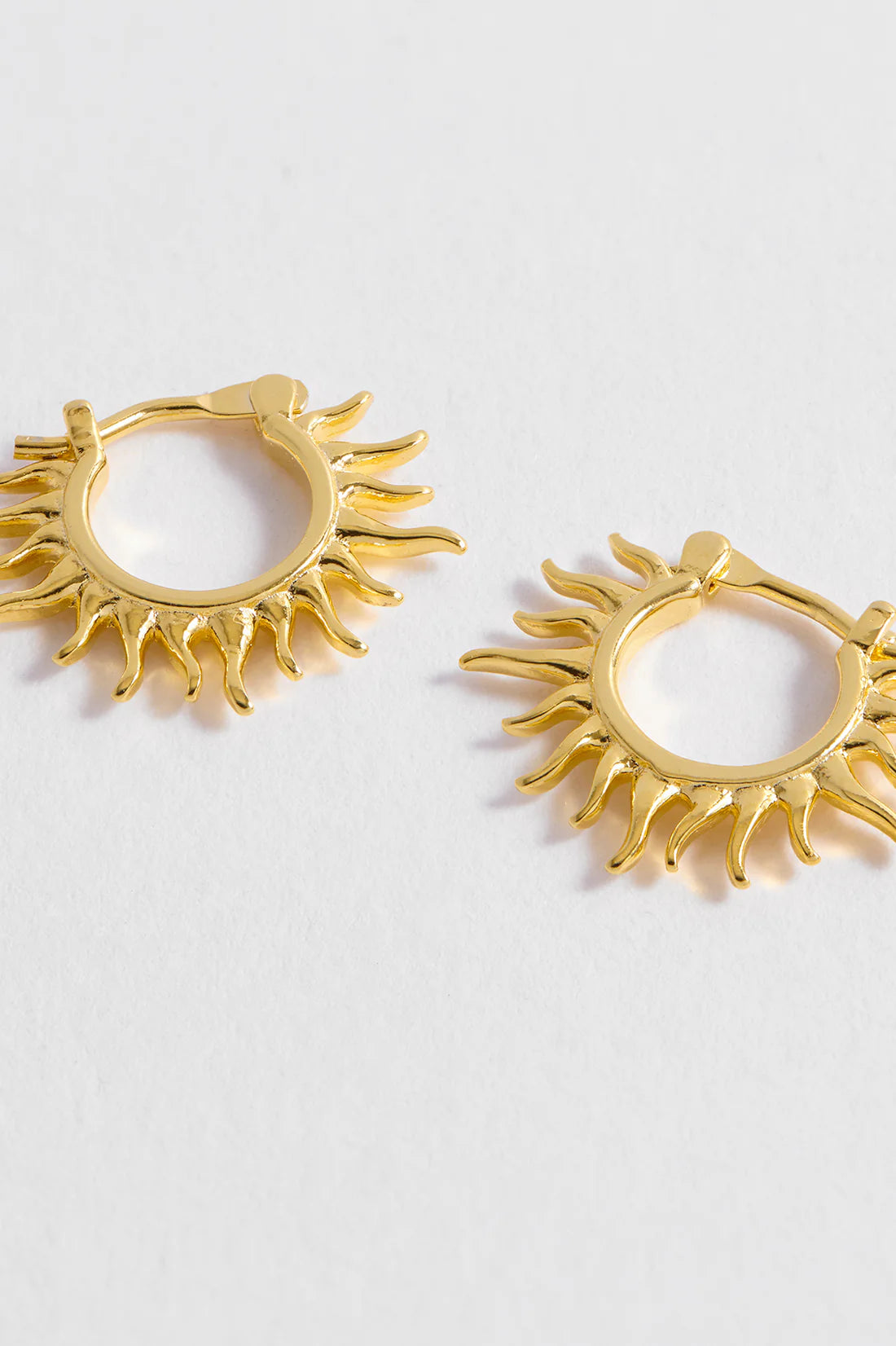 Sun Huggie Hoops - Gold Plated