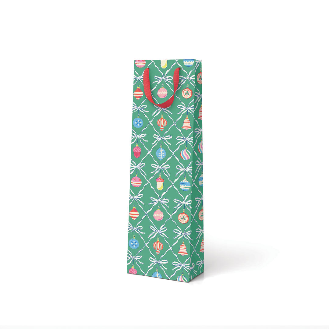 Christmas Wreath - Bottle Bag