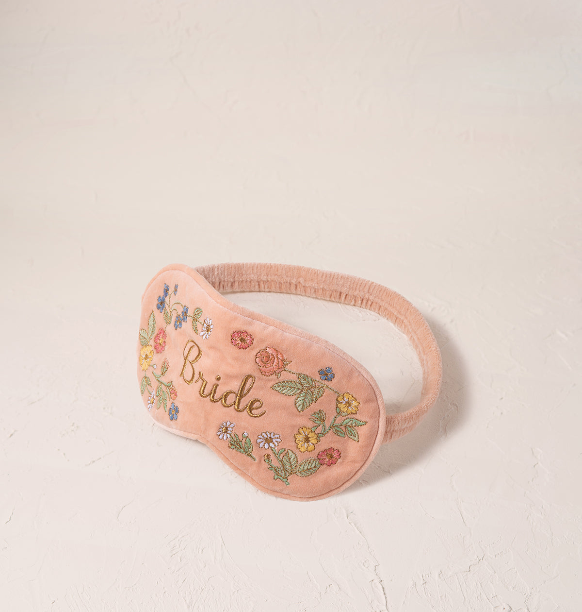 Floral Bride Eye Mask Pink Sand/ Velvet