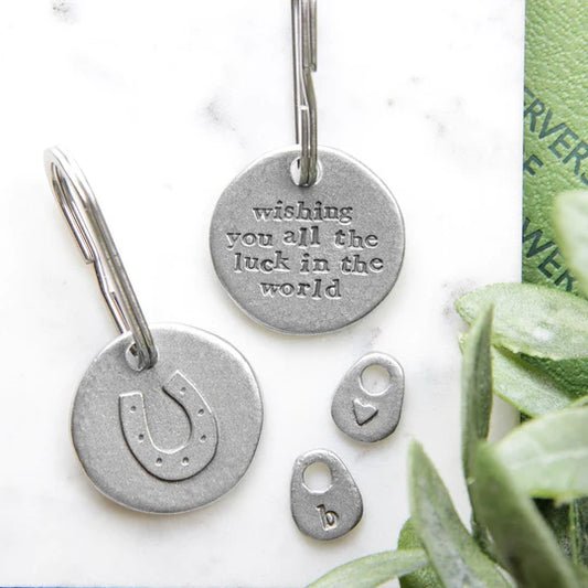 'Wishing You All The Luck In The World' Horseshoe Keyring