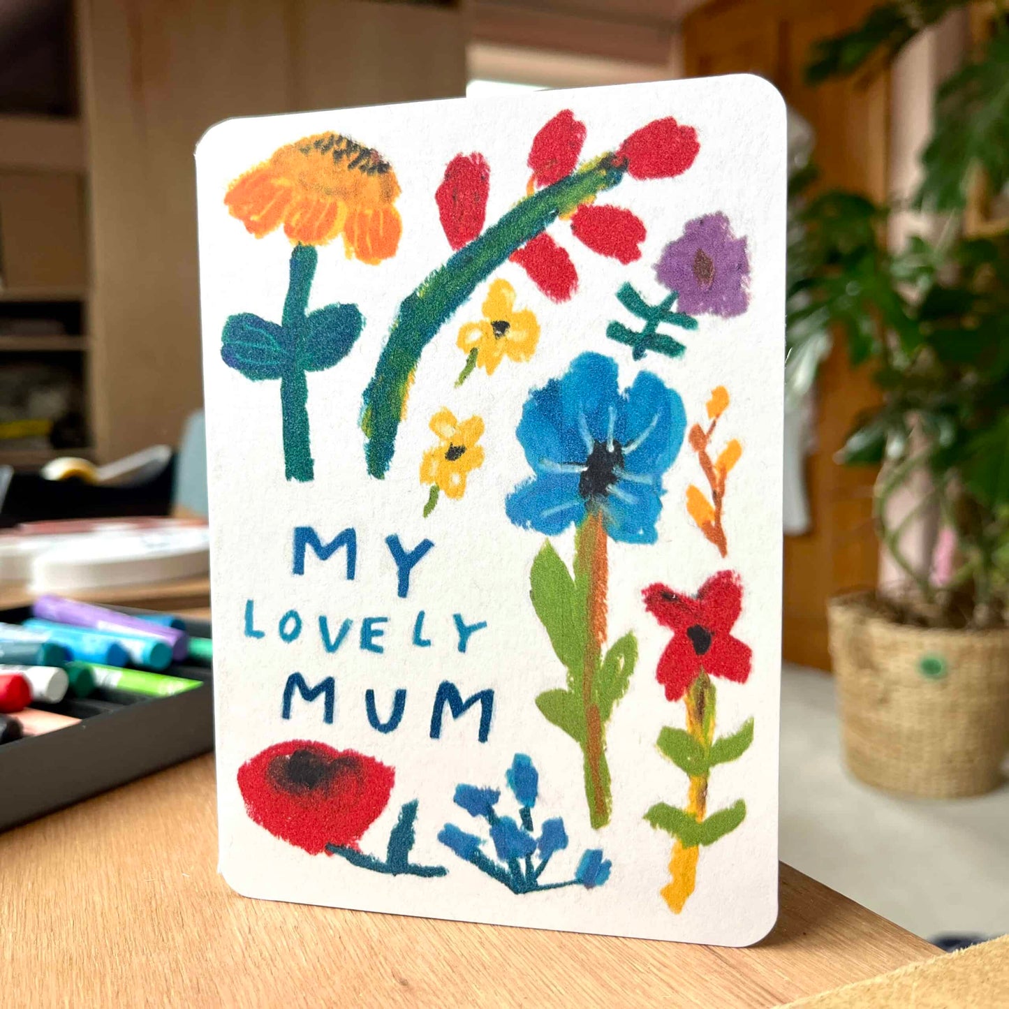 My Lovely Mum Flowers Card