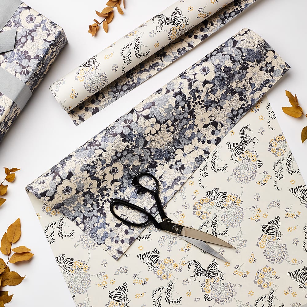 Heirloom Curious Zebra and Bloom Gift Wrap