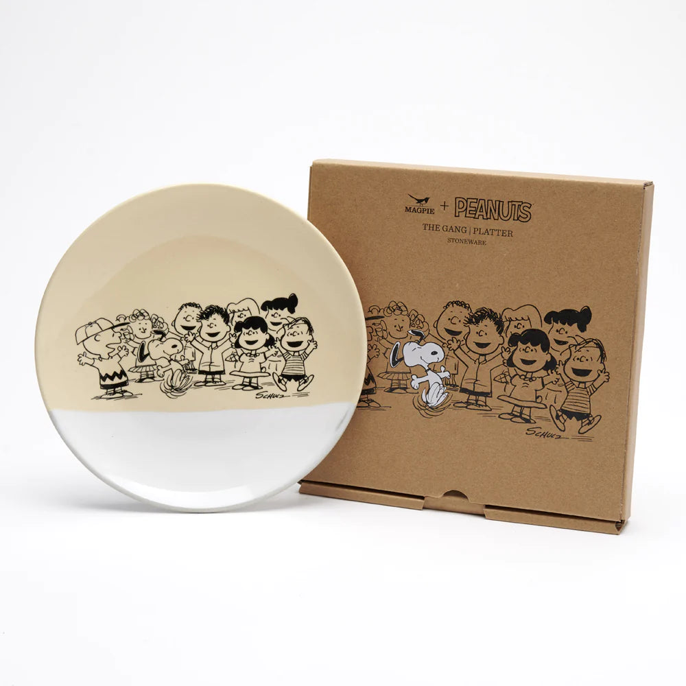 Peanuts Stoneware Platter Gang
