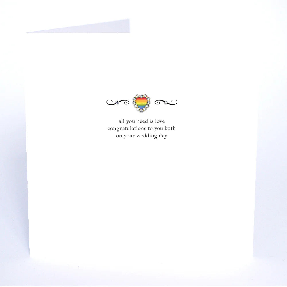 All you need is Love Congratulations to you Both on your Wedding Day