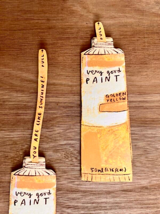 YELLOW PAINT CARD ‘YOU ARE LIKE SUNSHINE