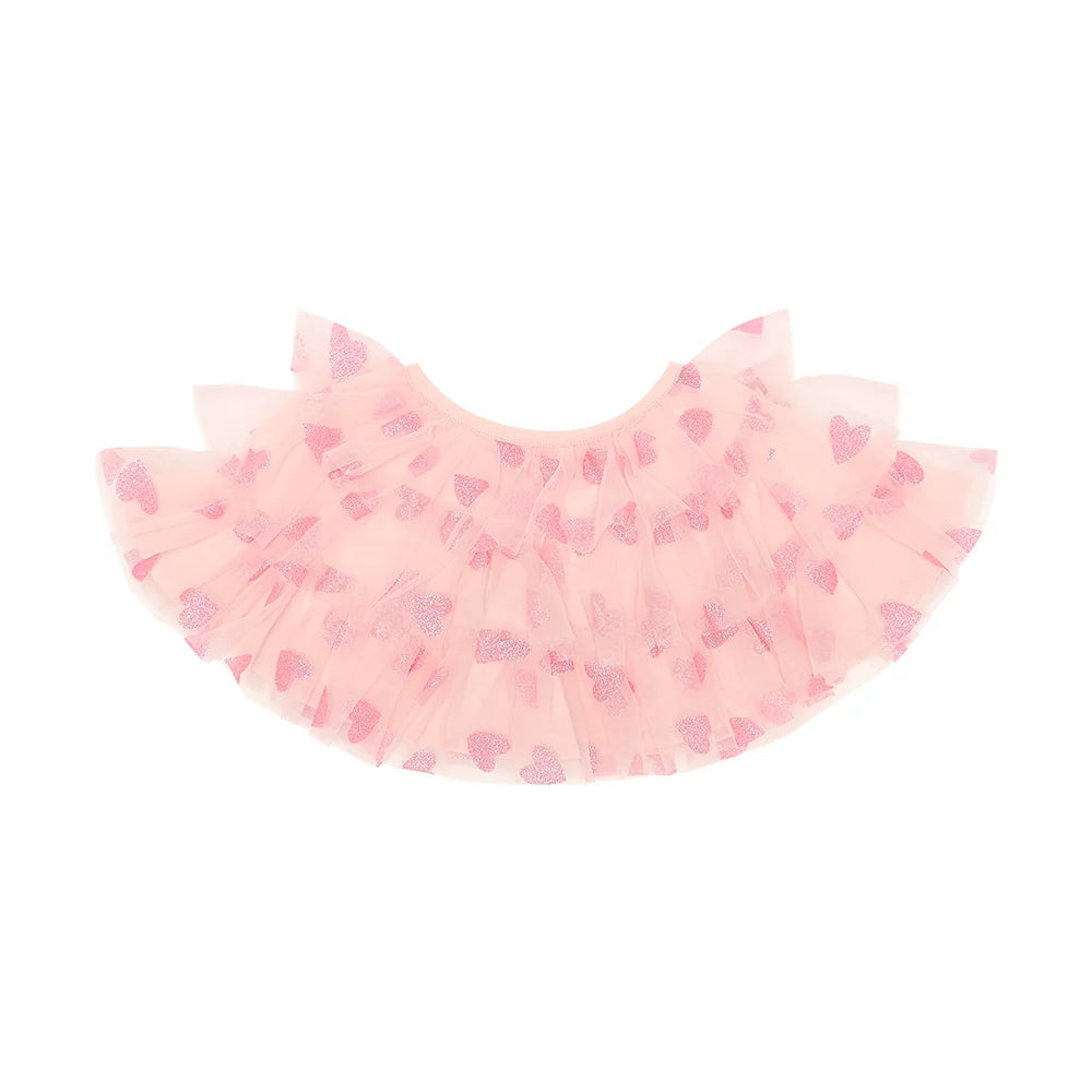 Pale Pink & Pink Glitter Heart Cape