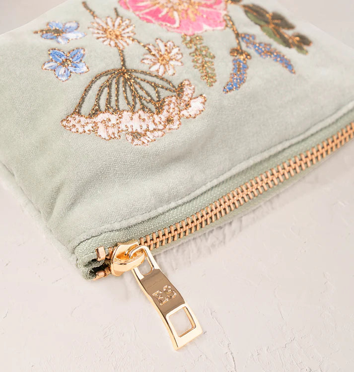 Pressed Flowers Coin Purse - Sage