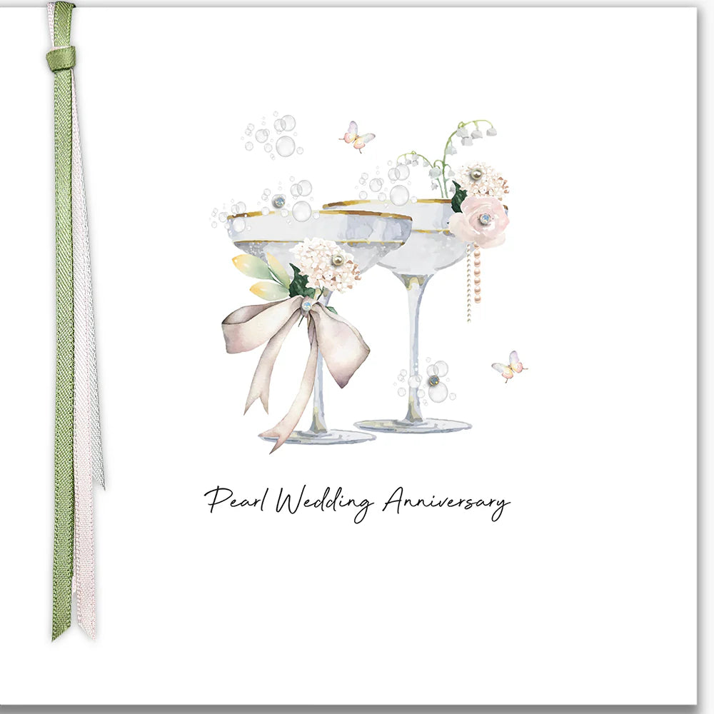 Ribbons and Roses Pearl Wedding Anniversary