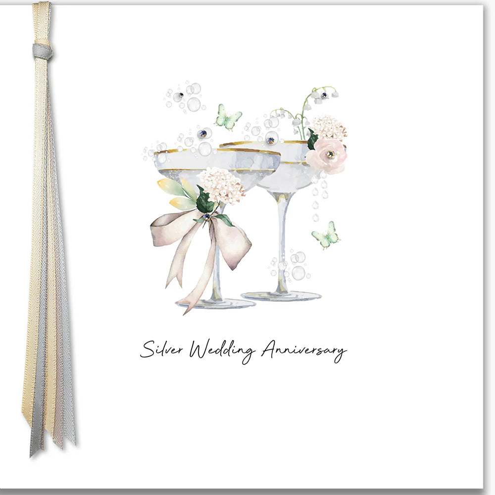 Ribbons and Roses Silver Wedding Anniversary