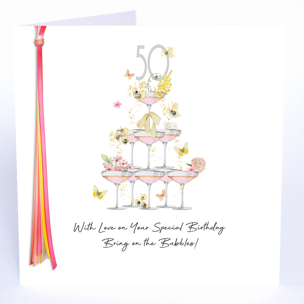 Ribbons and Roses 50 With Love on Your Special Birthday - Large