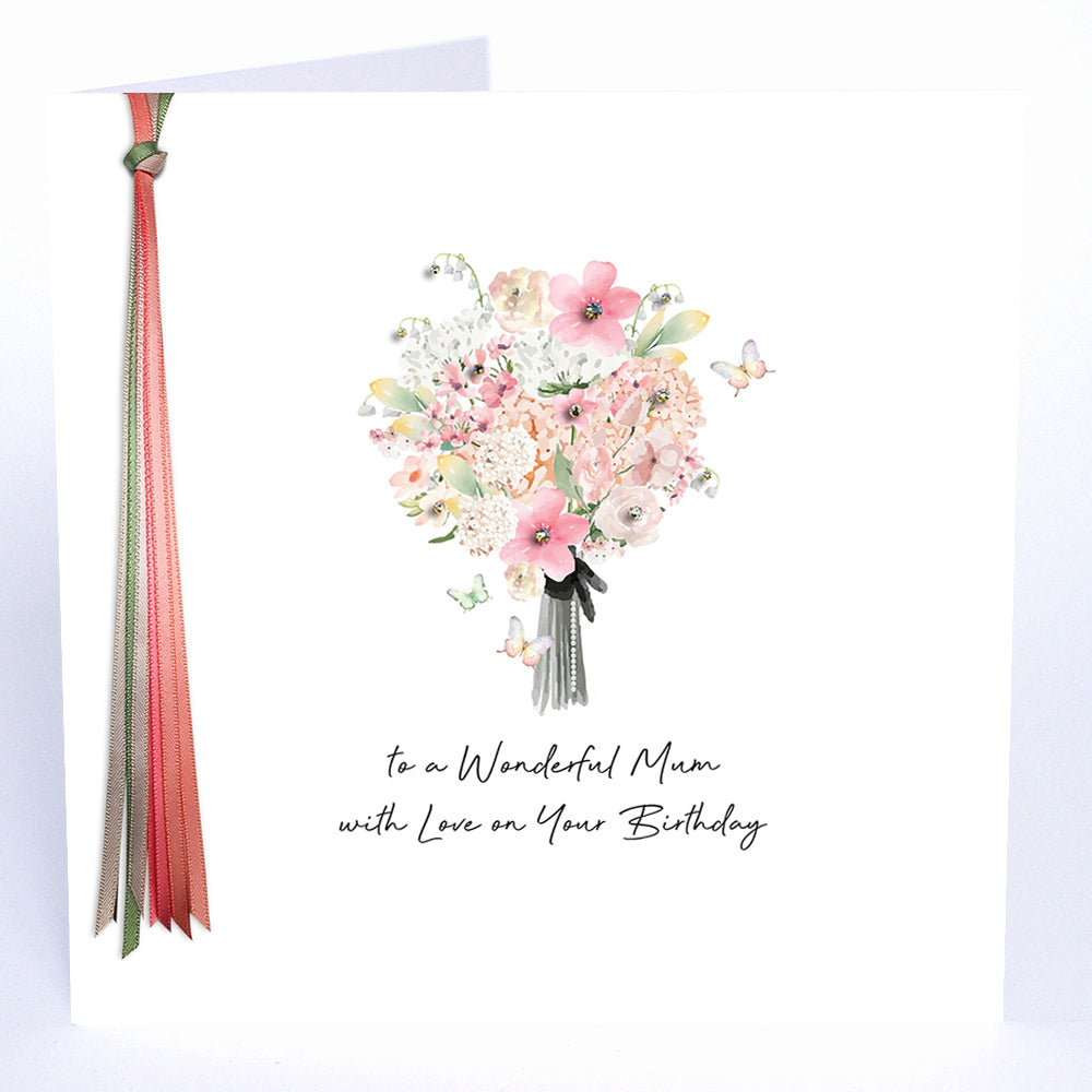 Ribbons and Roses To a Wonderful Mum Flowers - Large