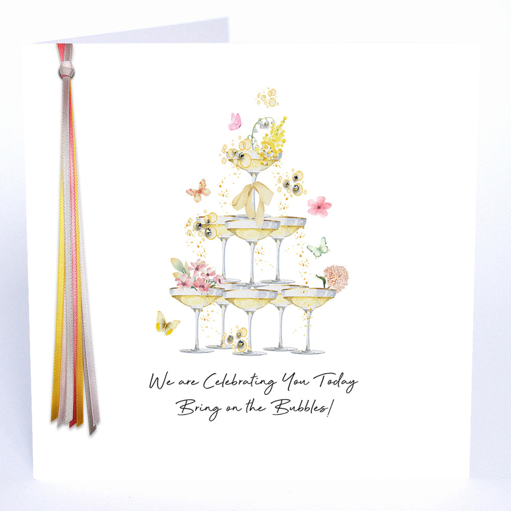 Ribbons and Roses Celebrating You Today Bring on the Bubbles - Large