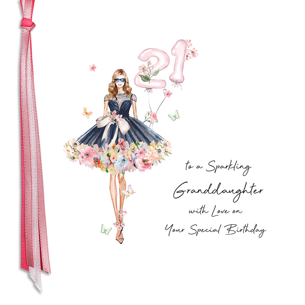 21 To A Sparkling Granddaughter With Love On Your Special Birthday - Large