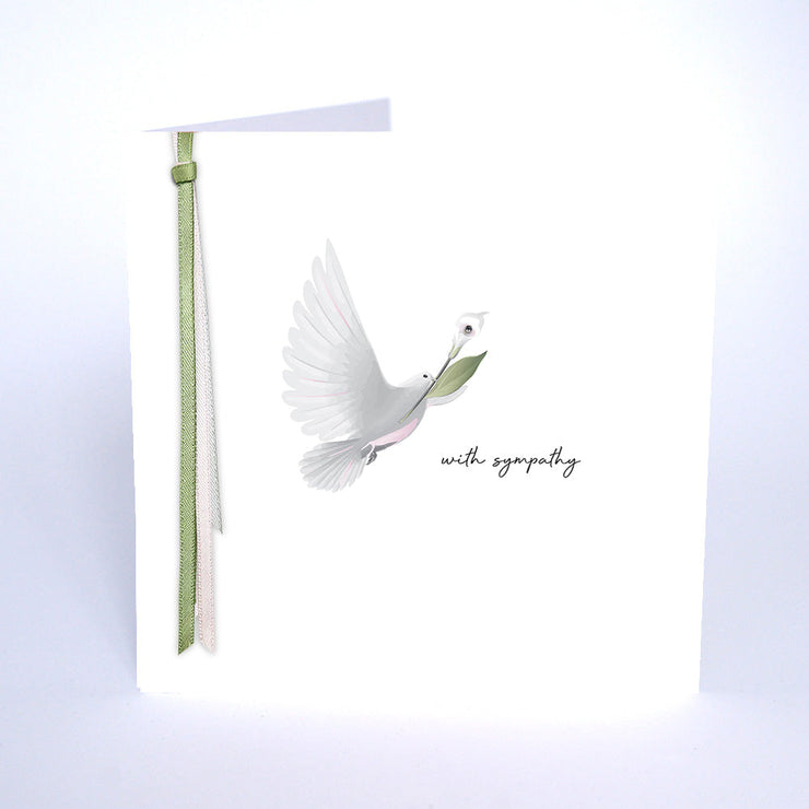 Ribbons and Roses With Sympathy Bird