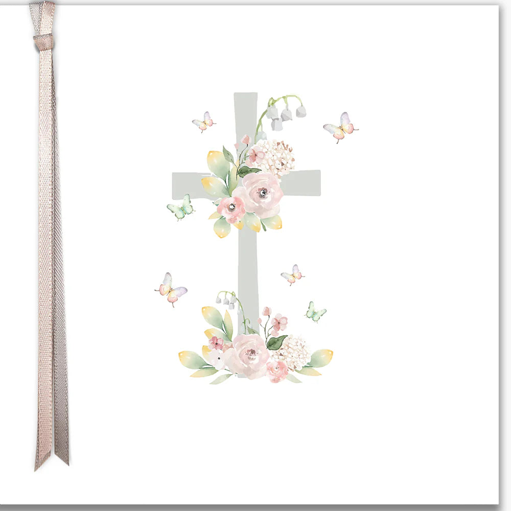 Ribbon and Roses Blank Cross