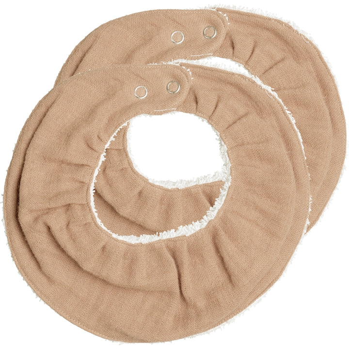 Ruffle Bib - 2 pack - Dusty Rose