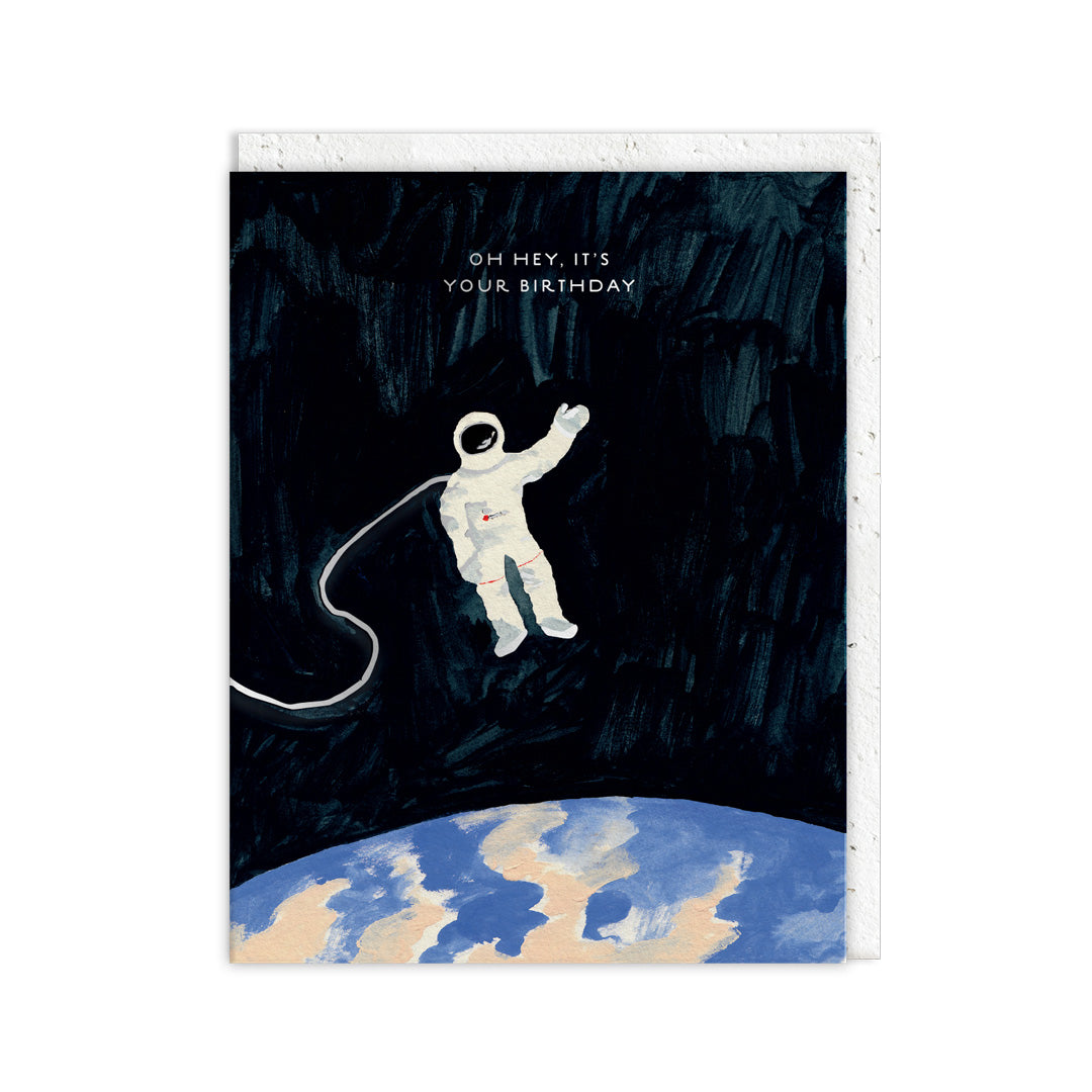 Astronaut Plantable Envelope Greeting Card