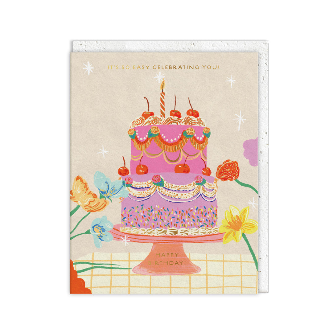 Cherry Cake Plantable Envelope Greeting Card