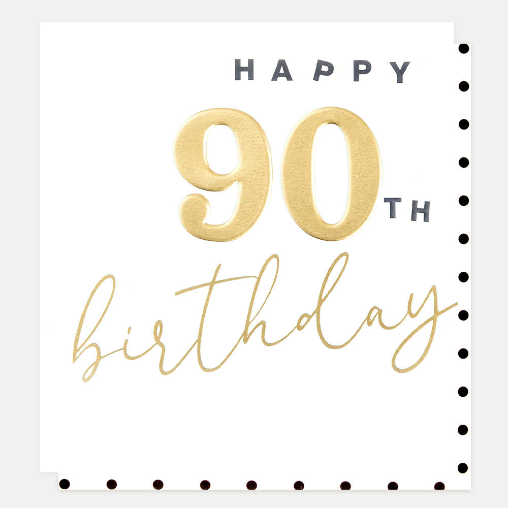 Gold Happy 90th Birthday